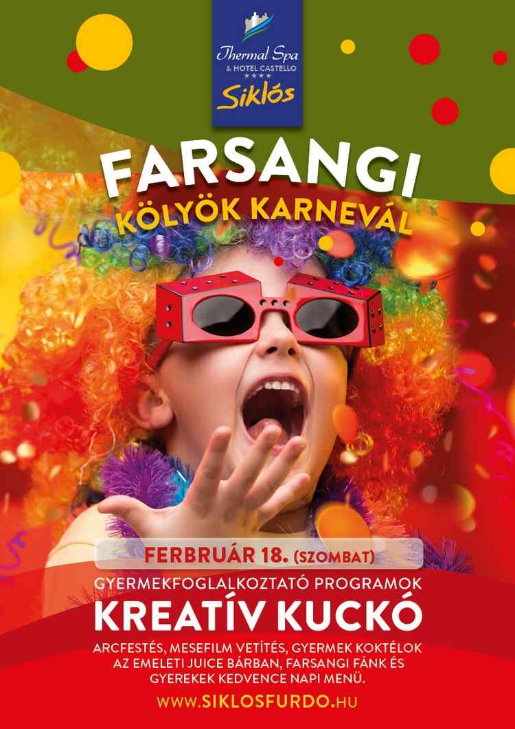 Gyermek farsang a siklósi fürdőben