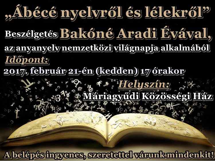 Siklósi program: Beszélgetés Bakóné Aradi Évával