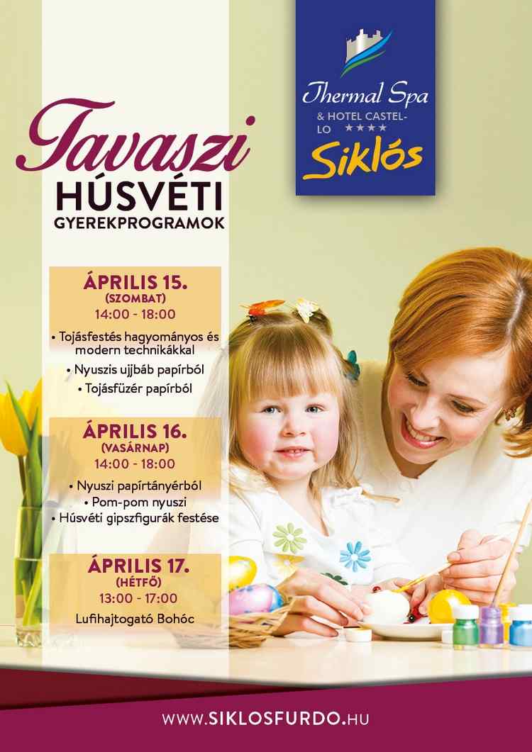 Húsvéti gyerekprgramok a siklósi fürdőben