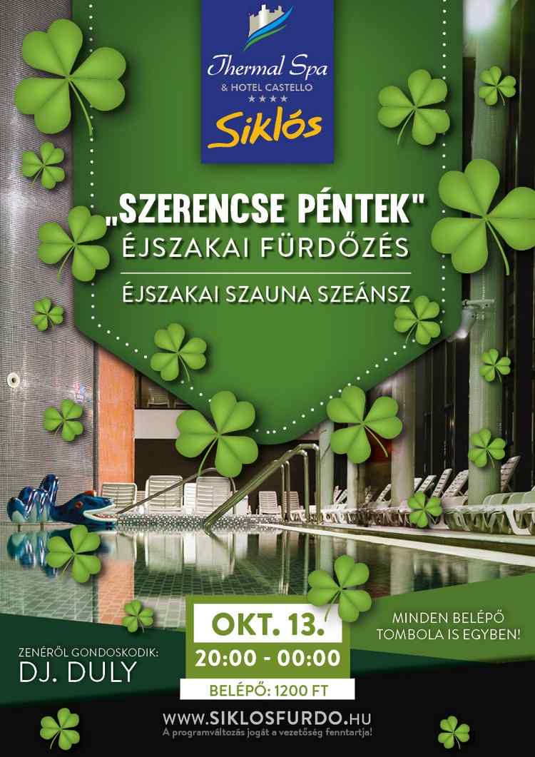 Szerencse péntek - éjszakai fürdőzés