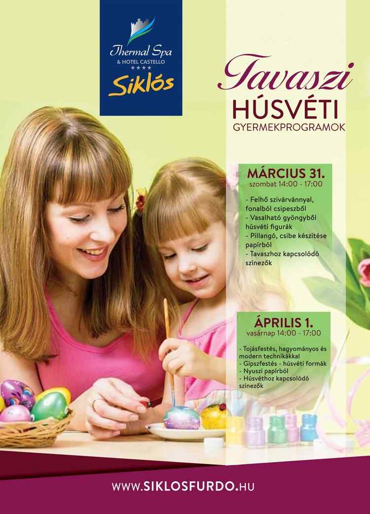 Húsvéti gyermekprogramok a siklósi fürdőben