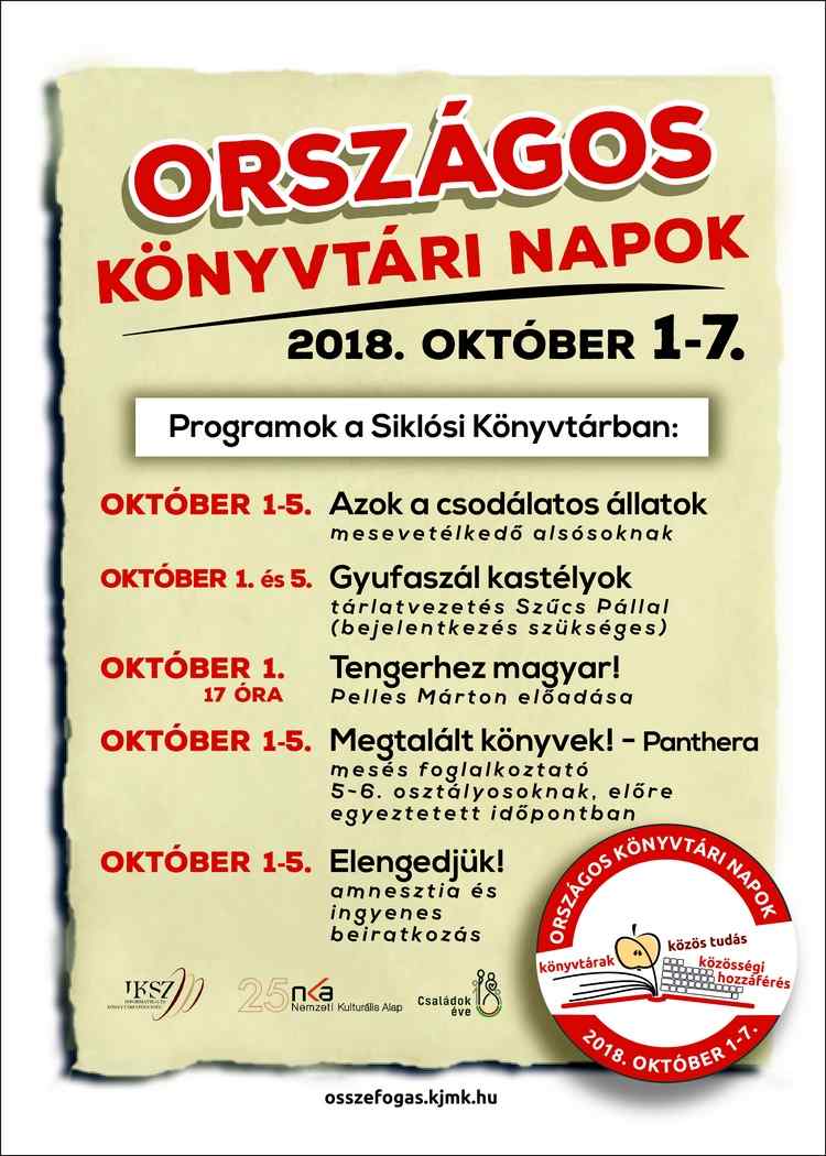 Országos Könyvtári Napok 2018.