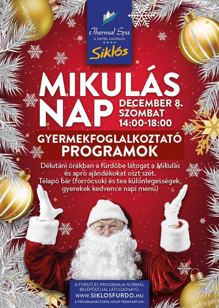 Mikulás-nap a siklósi fürdőben