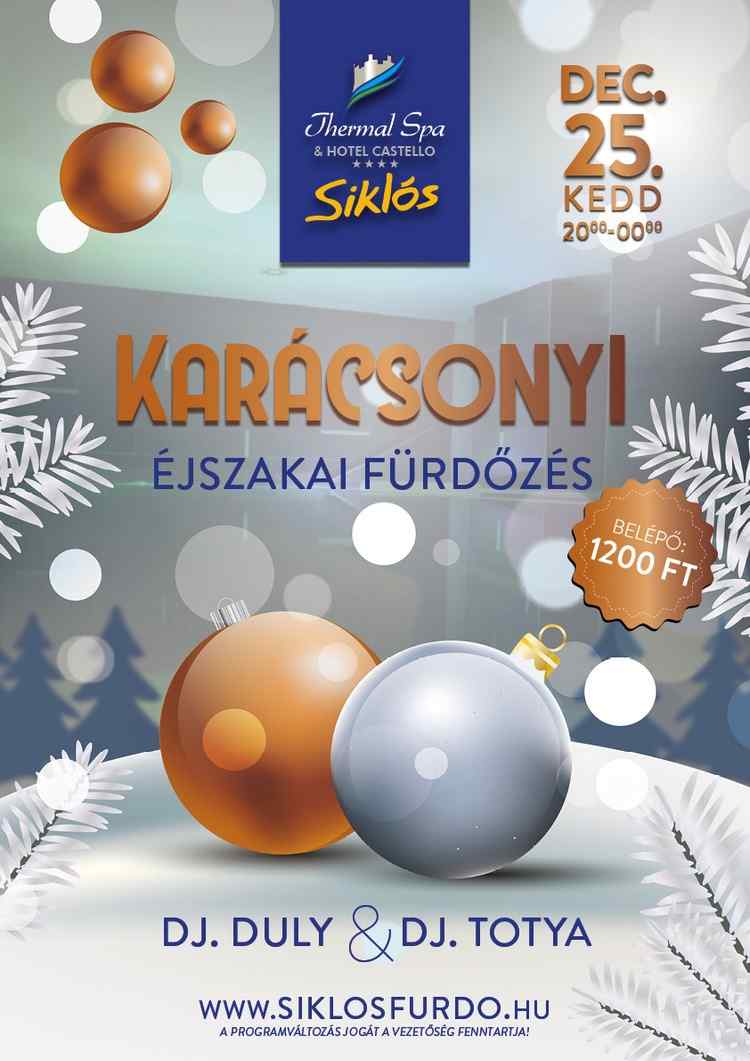 Karácsonyi fürdőzés a siklósi fürdőben