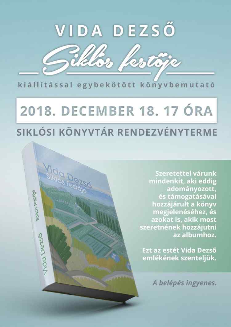 Vida Dezső kiállítása a siklósi könyvtárban