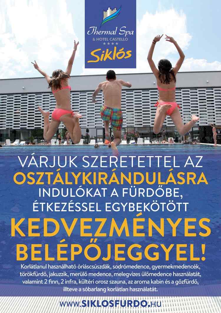 Osztálykirándulás a siklósi fürdőbe
