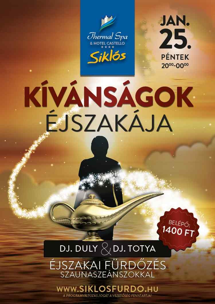 Siklósi program: Kívánságok éjszakája a siklósi fürdőben