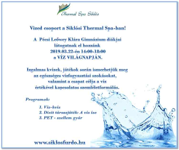 Siklósi program: Víz világnapja a siklósi fürdőben
