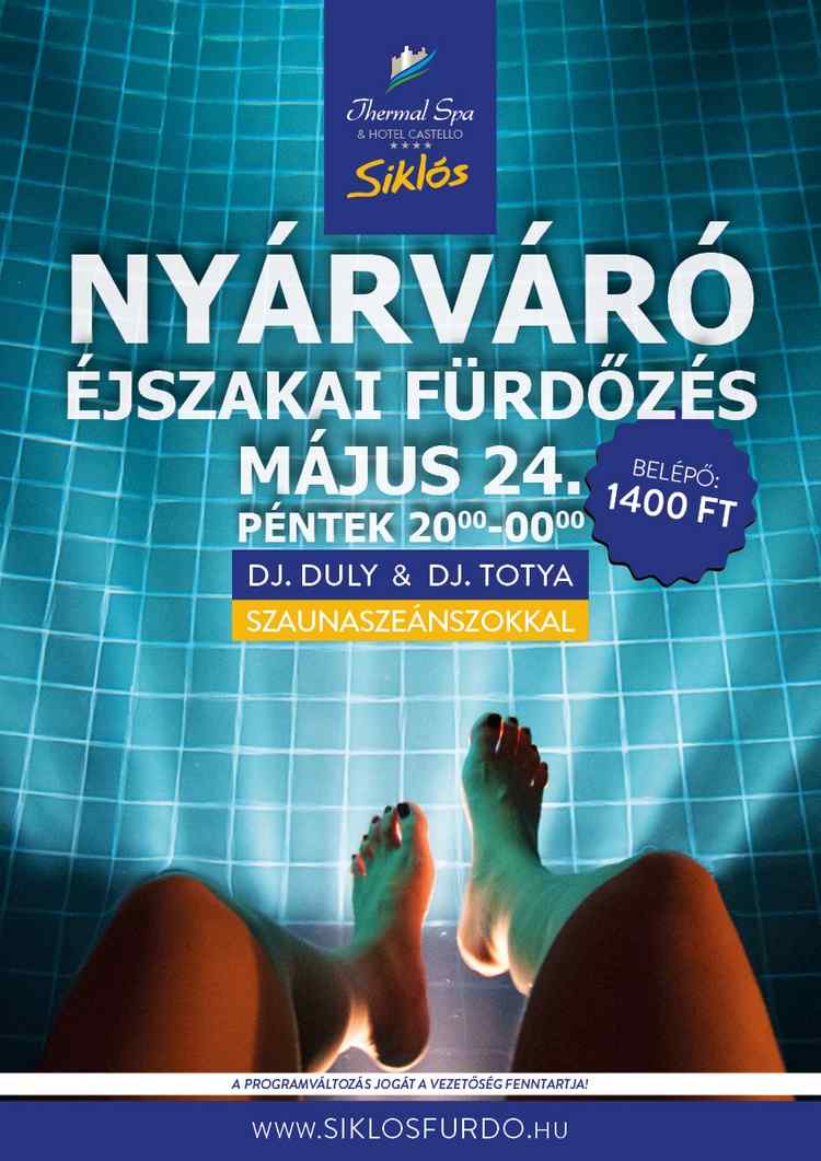 Siklósi program: Nyárváró éjszakai fürdőzés a Thermal Spaban
