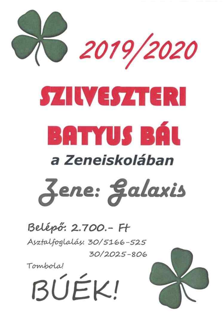 Siklósi program: Szilveszteri batyus bál a Zeneiskolában
