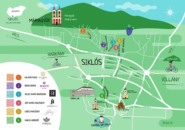 Siklósi bortúra állomásai Siklósi bortúra állomásai